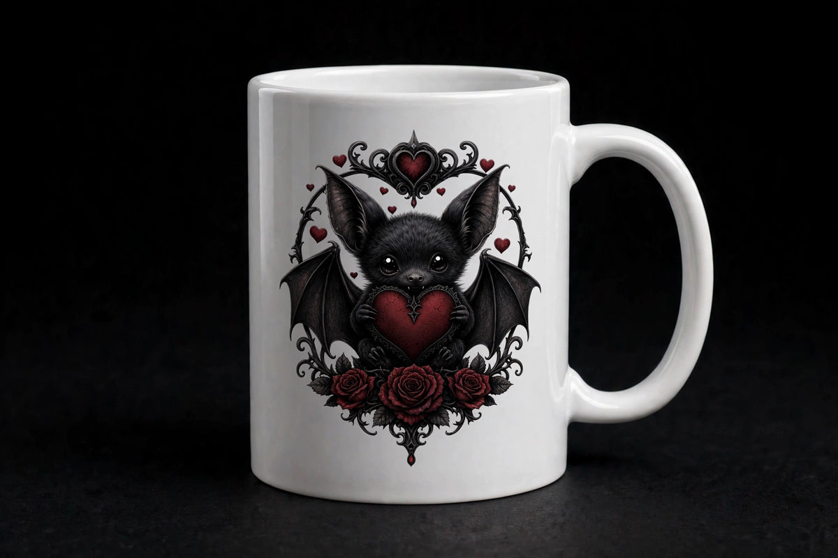 White glossy mug